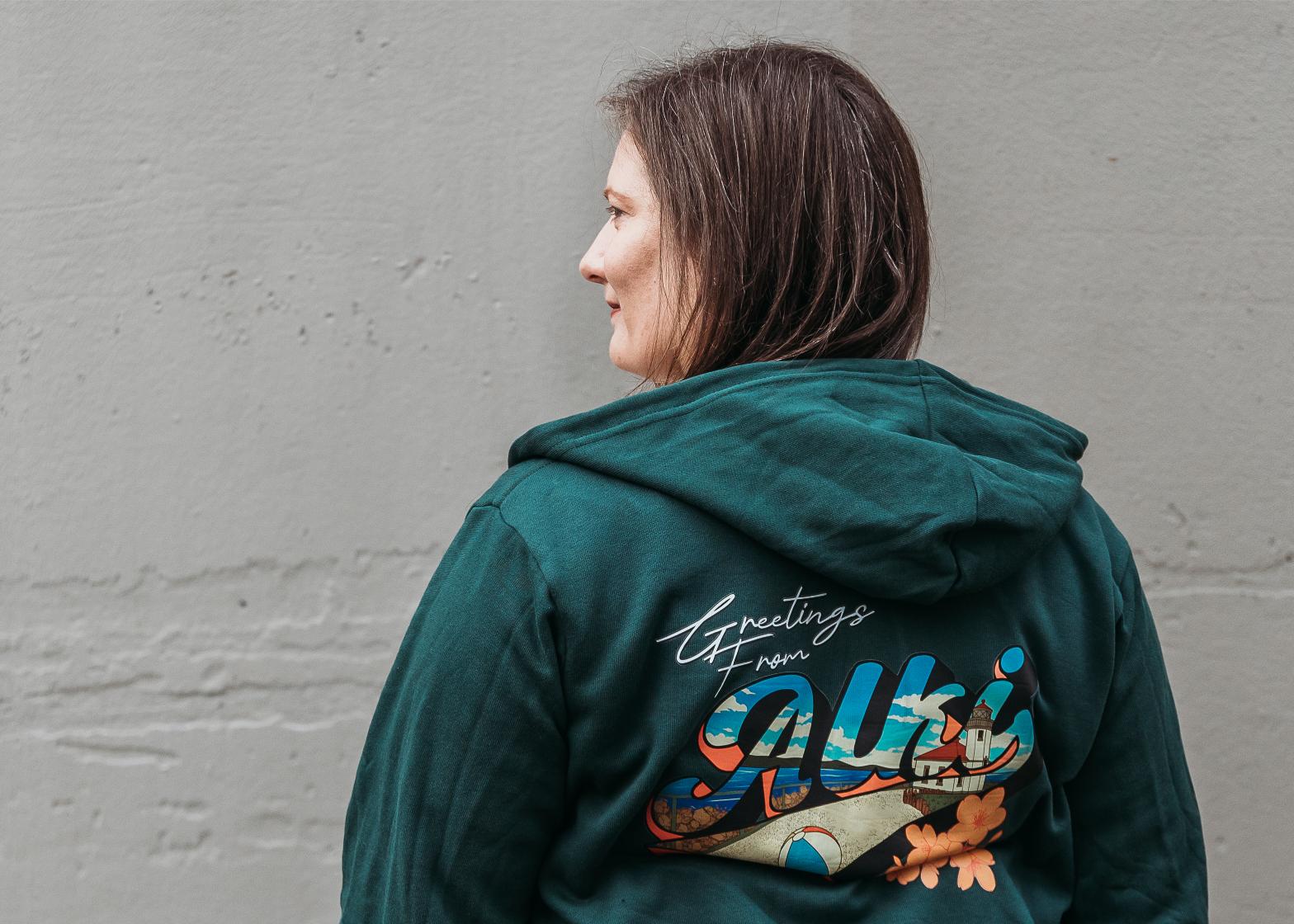 Greetings from Alki Full Zip Hoodie - Unisex