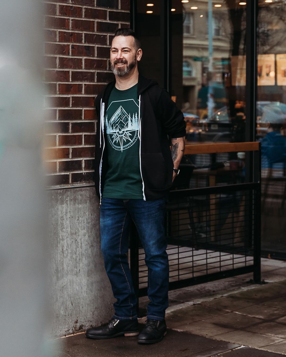 Nautical Navigator Tee Forest Green Unisex